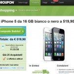 iphone 5 prezzo 16 gb bianco nero sconto spedizione gratis offerta groupon