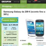 galaxy s4 mini prezzo sconto spedizione gratis bianco nero offerta groupon