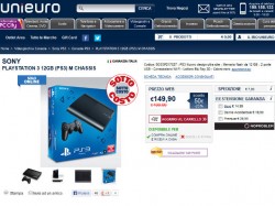 playstation 3 prezzo sottocosto ps3 12 gb m chassis offerta unieuro